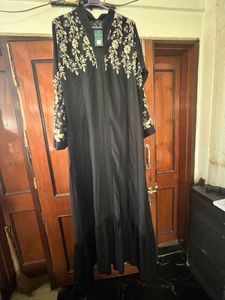 Elegant Black Embroidered burkha