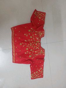 Red Embroidered Blouse