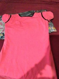 Pink Floral Print Top
