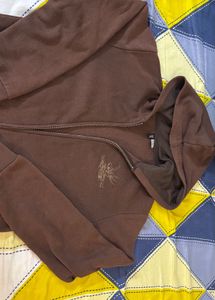 Brown Zip Up Hoodie
