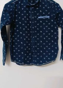 Boys Printed Button-Down Shirt