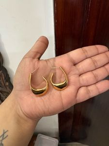 Gold Hoop Earrings ( Anti tarnish )