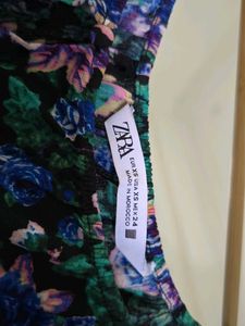 ZARA Floral Print Midi Dress