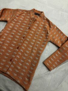 Patterned Knit Cardigan