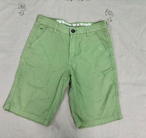 Green Women Shorts