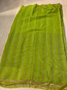 Green Embellished Saree - reselling