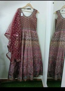 SILK WEDDING GOWN WITH DUPATTA