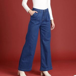 Kotty Wide Leg Blue Jeans