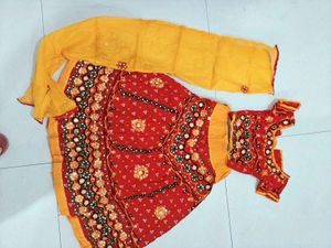 Rajasthani Folk Lehnga Choli With Dupatta