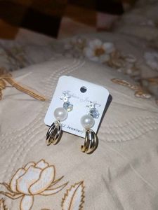 Pearl &amp; Crystal Drop Earrings