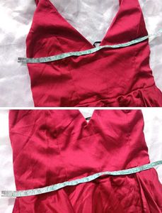 Brand New ( Shein) Red Satin  High Low Dress