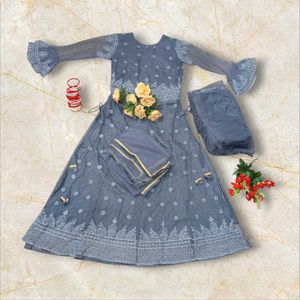 Gharara Naira Cut Deginer Kurti And Dupatta Set