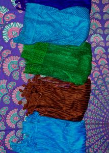 Colorful Crinkle Scarves - Set of 5