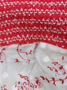 Girls Red Frock 1-1.5 Years