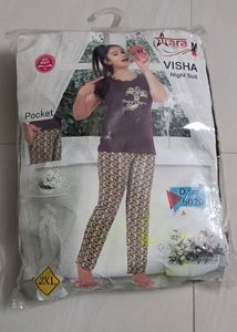 Pure Cotton New Night Suit (Unused)