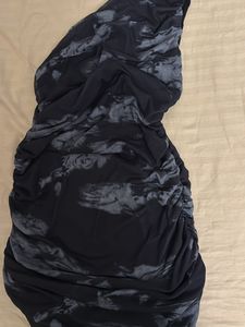 One Shoulder Rugged Bodycon Dress