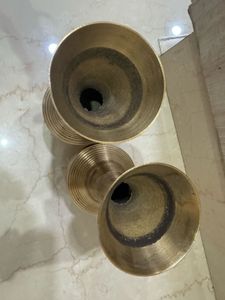 Brass Flower Vases (Set of 2)