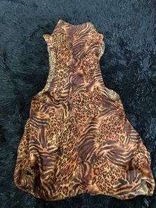 Y2k Tiger Print Mini Dress/top