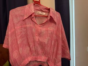 Pink Patterned Blouse