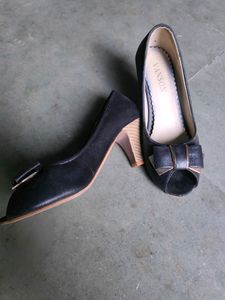 Black Open Toe Heels