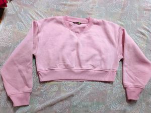 Cute Pink Cropped Sweatshirt (women's)