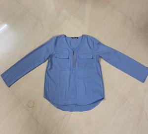 Zudio Women’s Top,Small Size,Light Blue Colour
