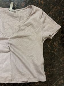 Lilac Ruched Crop Top