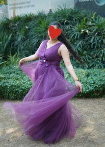 Purple Tulle Maternity Dress