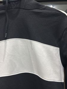 H&amp;M Black &amp; White Hoodie (Relaxed Fit - XS)