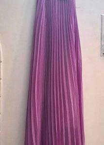 Purple Pleated Maxi Dress