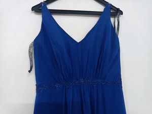 Navy Blue Gown With Designer Back