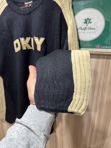 DKNY Vintage Black Crewneck Sweater