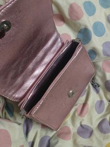 Metallic Pink Crossbody Bag y2k vintage aesthetic