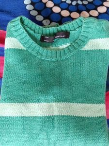 Striped Green Knit Sweater
