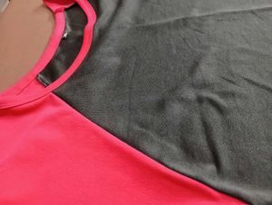 Cute Color Block T-Shirt Dress