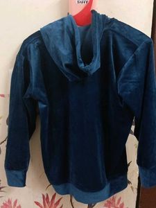Blue Velvet Zip-Up Hoodie set xs and S 32" to 36"