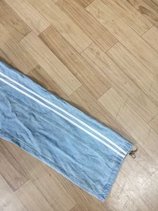 Baggy Side-Striped Denim Jeans.