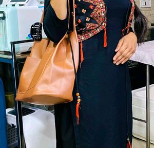 Brown Leather Tote Bag
