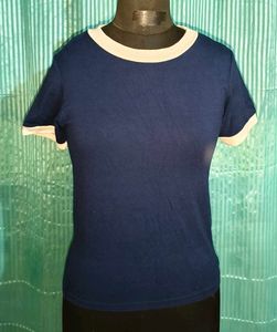 Navy Ringer Tee