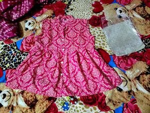 Red Patterned Top - Size M