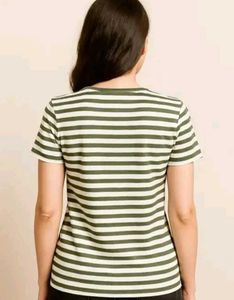 Striped Crew Neck Tee
