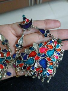 Oxidised Multicolour Earrings