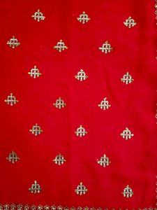 Red Embroidered Saree