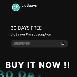 Jio Saavn 30 Days Free  Coupon Code