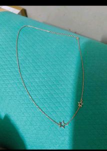 Rose Gold Star Crossed Lovers Necklace Silver 925