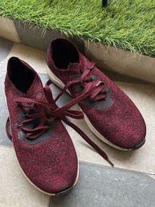 maroon sneakers