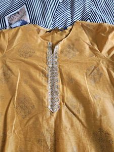 Goldenrod Tunic with Delicate Embroidery