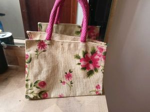 New Floral Jute Bag