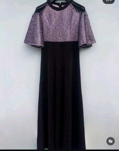 Elegant Black & Gold Maxi Dress