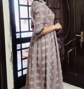 Vintage Plaid Maxi Dress